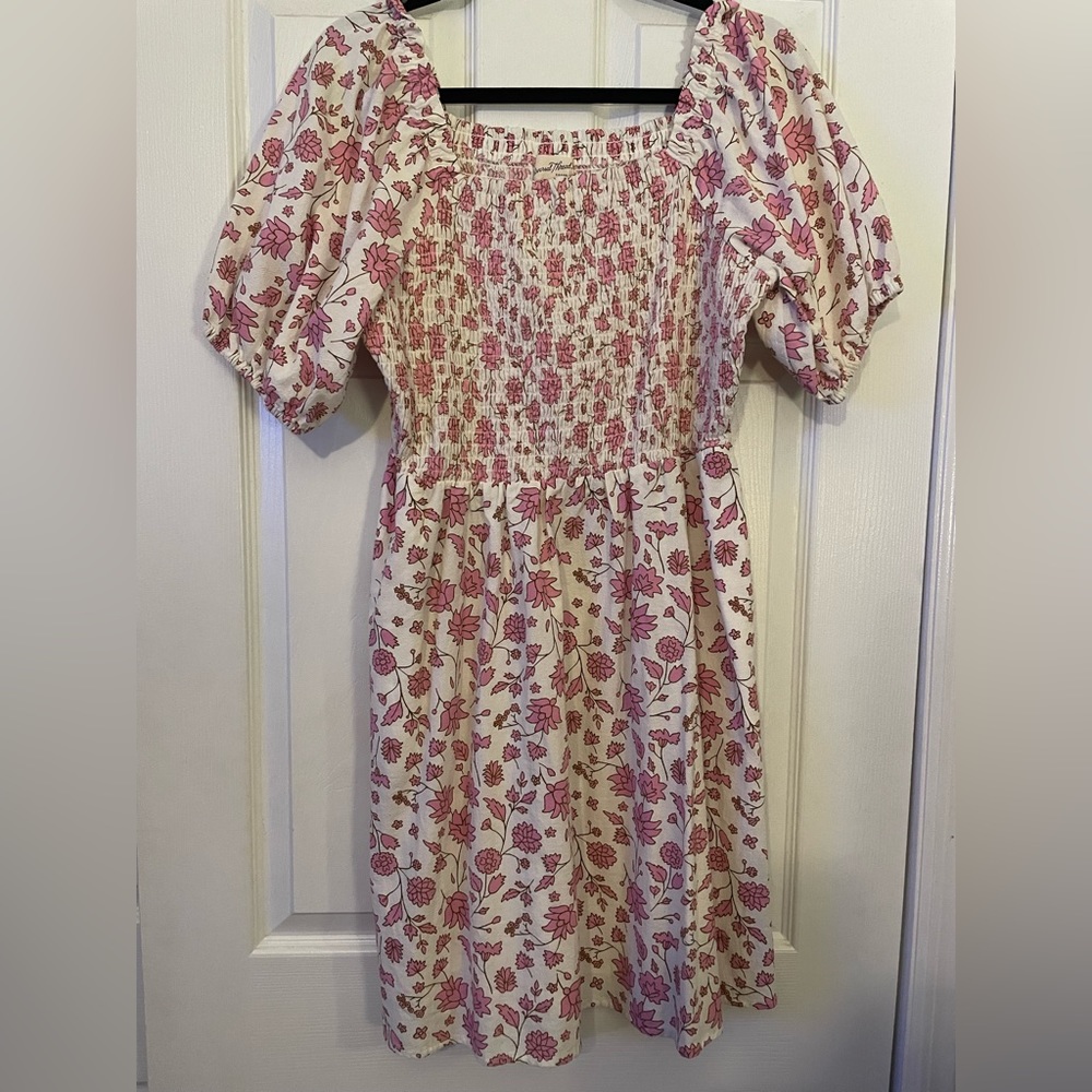 Pink floral dress